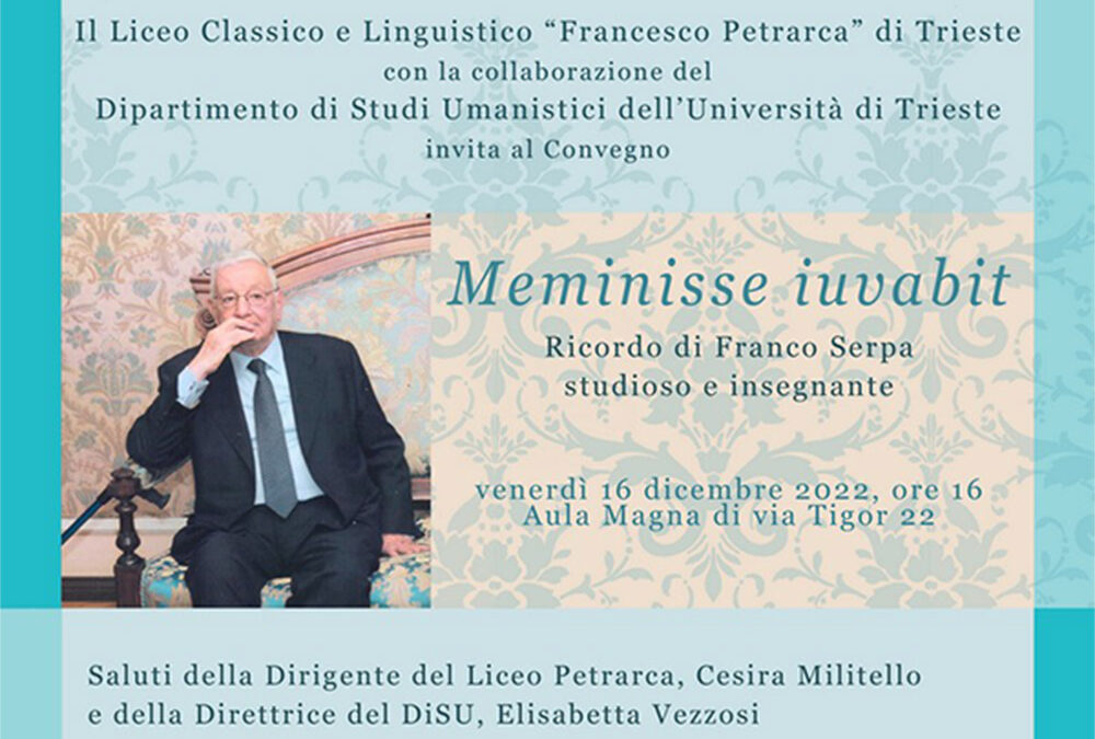 Meminisse iuvabit, ricordo di Franco Serpa