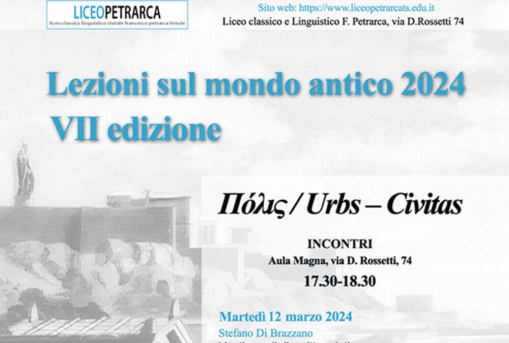 Lezioni sul mondo antico 2024